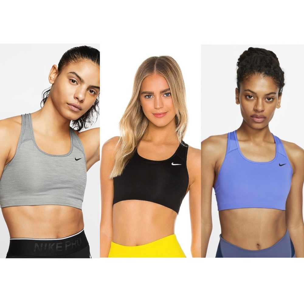 SET OF 3 Nike Women's Medium Support Non Padded Sports Bras